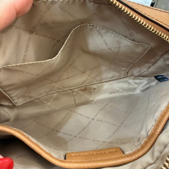 Michael Kors Jet Set Medium Logo Printed Crossbody White & - Picture 16 of 17